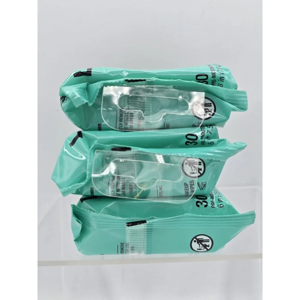 3 Pack L.A. COLORS‎ MAKEUP REMOVING WIPES 30CT C30660 Cucumber Extract
